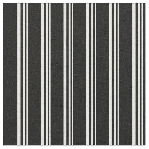 White & Black Stripes Fabric