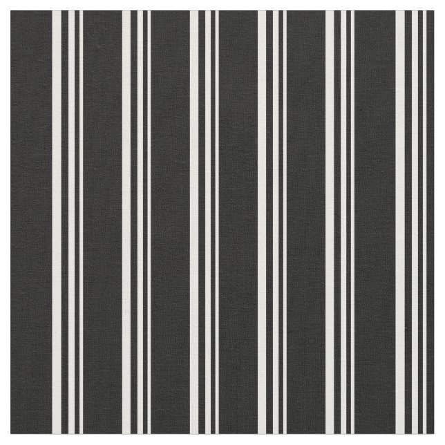 White & Black Stripes Fabric (Close Up)