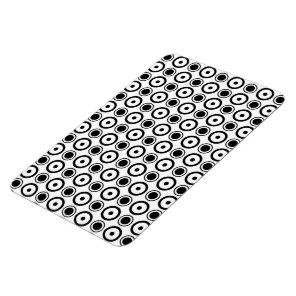 White Black stylish polka dots white background Magnet