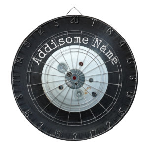 White & Black truck wheel / car tire Dart Board