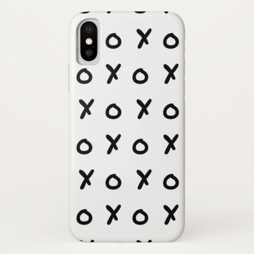 White  Black X O XO XOs Trendy Cute iPhone XS Case