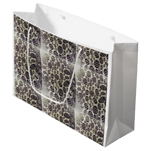 white black yaei patterns will change your life large gift bag (Front Angled)