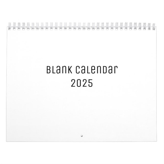 White Blank Calendar (Cover)
