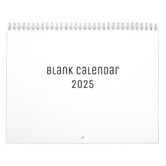 White Blank Calendar