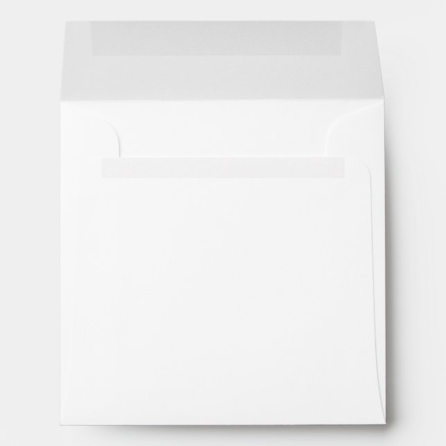 White Blank Ivory Simple Plain  Paper Envelope (Back (Bottom))