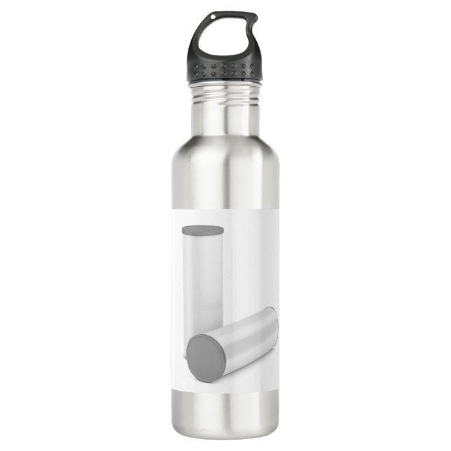 White blank tin cans stainless steel water bottle (Front)