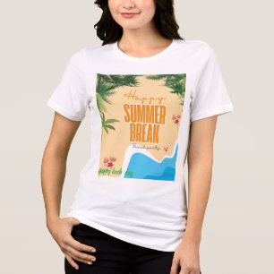 White blended beech T-shirt. Tri-Blend Shirt