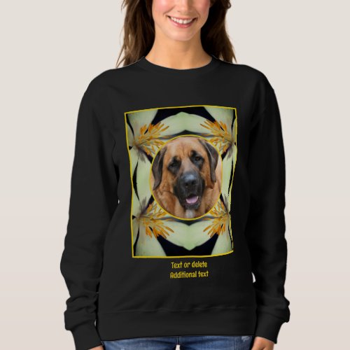 White Bloodroot Flower Frame Create Your Own Photo Sweatshirt