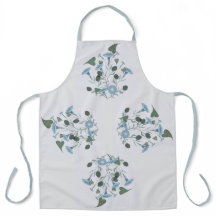 White Bloom of Desire All-Over Print Apron