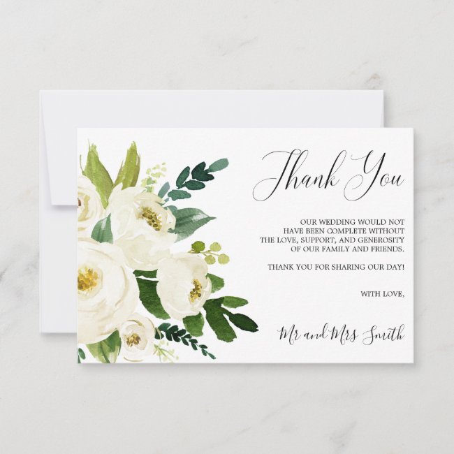 White Bloom | Rustic Floral Wedding Thank you
