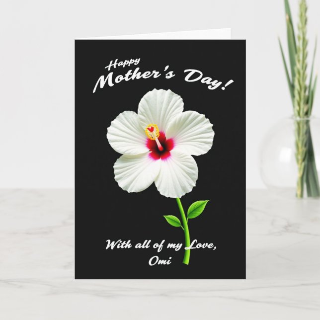 White Bloom Sweet Mothers Day Card (Front)
