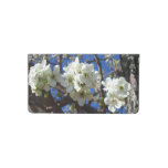 White Blossom Clusters Spring Flowering Pear Tree Checkbook Cover