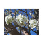 White Blossom Clusters Spring Flowering Pear Tree Doormat