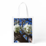 White Blossom Clusters Spring Flowering Pear Tree Grocery Bag