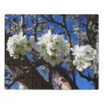 White Blossom Clusters Spring Flowering Pear Tree Jigsaw Puzzle