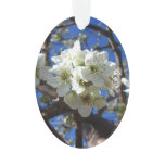 White Blossom Clusters Spring Flowering Pear Tree Ornament