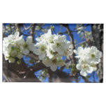 White Blossom Clusters Spring Flowering Pear Tree Place Card Holder