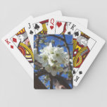 White Blossom Clusters Spring Flowering Pear Tree Playing Cards
