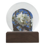 White Blossom Clusters Spring Flowering Pear Tree Snow Globe