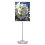 White Blossom Clusters Spring Flowering Pear Tree Table Lamp