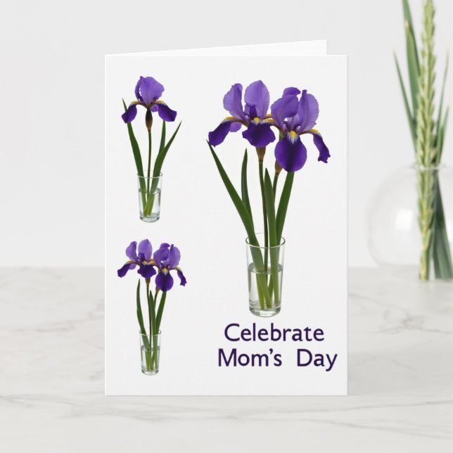 White Blossom Floral Card (Front)