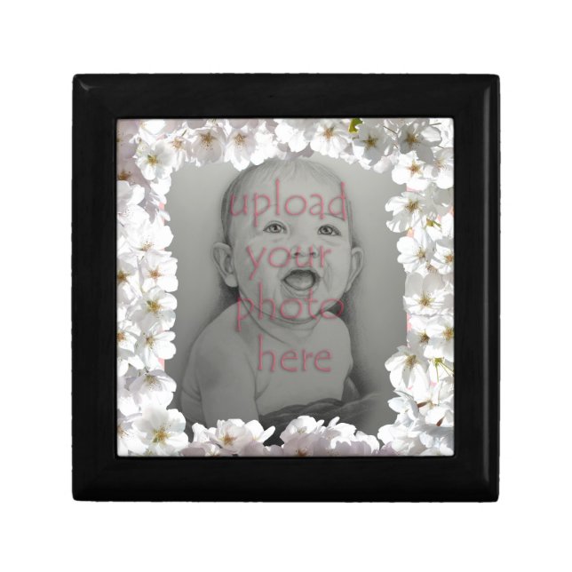 White Blossom Gift Box Personalized Flower Boxes (Front)