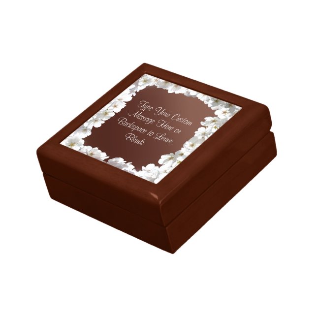 White Blossom Gift Box Personalized Flower Boxes (Side)