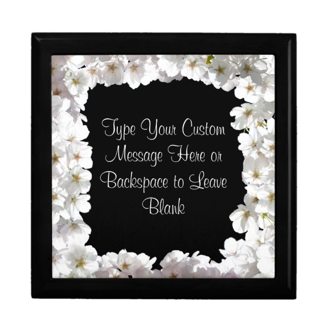 White Blossom Gift Box Personalized Flower Boxes (Front)