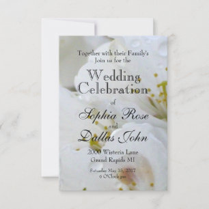 White Blossom Invitation