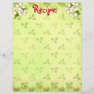 White Blossom Recipe Paper