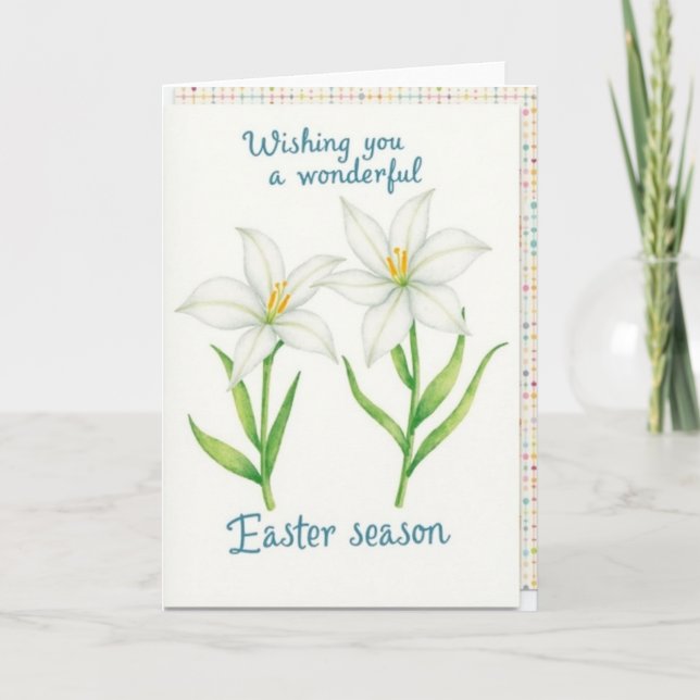 White Blossom Watercolor Art Card (Front)