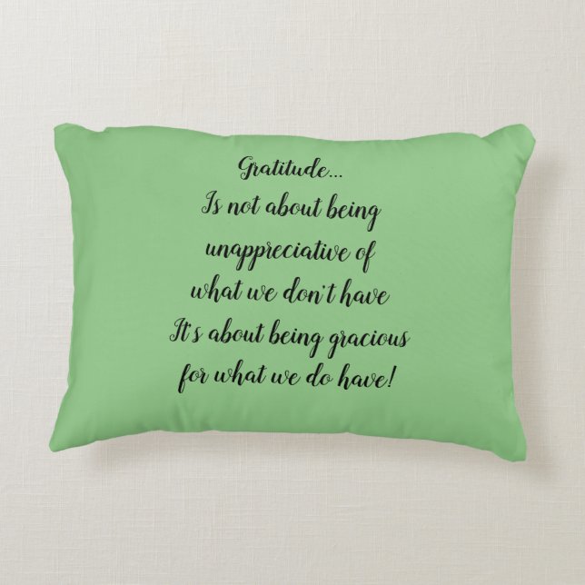 White Blossoms Abstract Gratitude  Accent Pillow (Back)