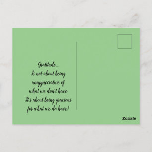 White Blossoms Abstract Gratitude Postcard