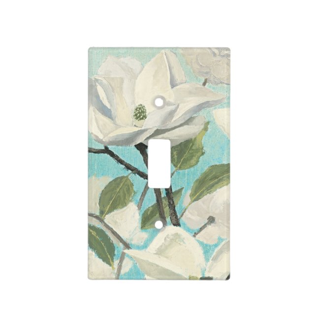 White Blossoms from the South Light Switch Cover (Front)