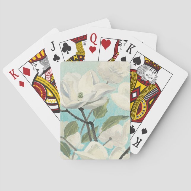 White Blossoms from the South Poker Cards (Back)