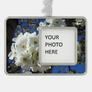 White Blossoms I Ornamental Pear Tree Christmas Ornament