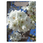 White Blossoms I Ornamental Pear Tree Clipboard