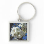 White Blossoms I Ornamental Pear Tree Keychain