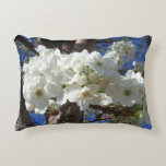 White Blossoms II Spring Flowering Tree Accent Pillow