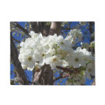 White Blossoms II Spring Flowering Tree Doormat
