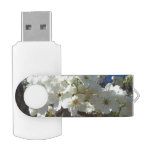 White Blossoms II Spring Flowering Tree Flash Drive