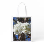 White Blossoms II Spring Flowering Tree Grocery Bag