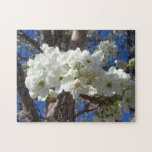 White Blossoms II Spring Flowering Tree Jigsaw Puzzle