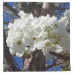 White Blossoms II Spring Flowering Tree Napkin