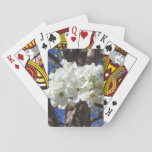 White Blossoms II Spring Flowering Tree Poker Cards