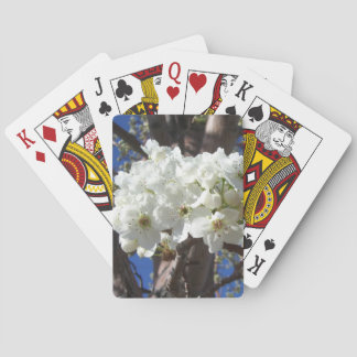 White Blossoms II Spring Flowering Tree Poker Cards