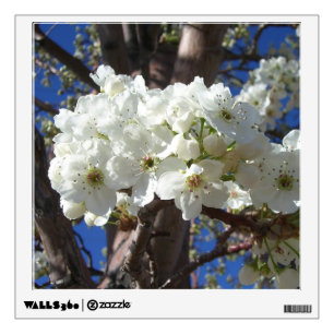 White Blossoms II Spring Flowering Tree Wall Sticker
