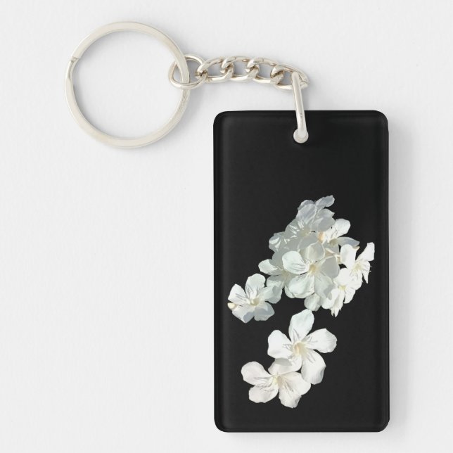 White Blossoms Keychain (Front)