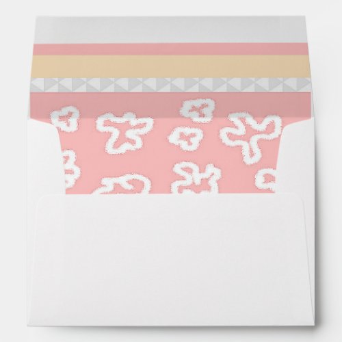 White Blossoms On Pink Envelope