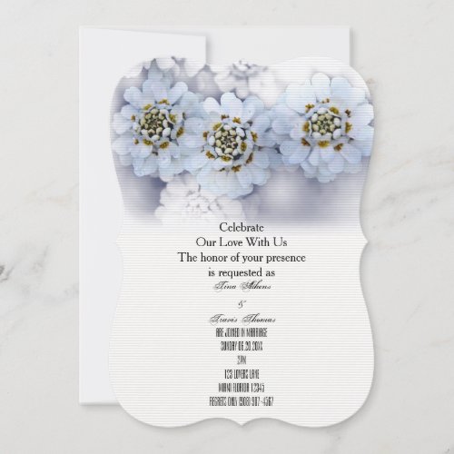White Blossoms Party Family Friends Wedding Guests Invitation
